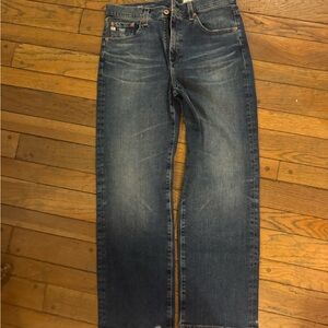 AG Adriano Goldschmied Dark Blue Straight Jeans